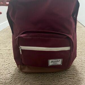 Herschel Supply Company Burgundy Backpack with Tan Base